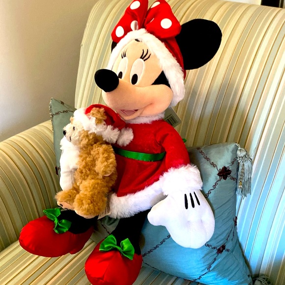 CHRISTMAS🎄DISNEY PARKS AUTHENTIC SANTA MINNIE MOUSE WITH DUFFY DISNEY BEAR NWT - Picture 7 of 17